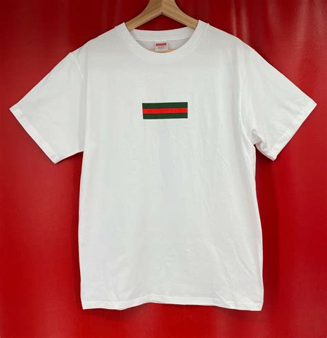 supreme x gucci box logo tee|supreme box logo for sale.